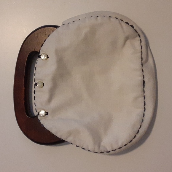 Vintage Banner House Wooden Handle Purse With Removable Inserts - Picture 3 of 10